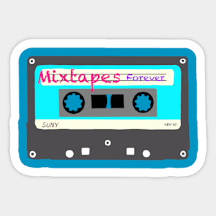 Retro 80's Mixtapes Forever Sticker